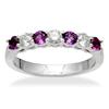 Amethyst and Diamond Ring 14 kt White Gold