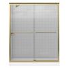 Kohler Fluence Frameless Bypass Bath Shower Door in Anodized Brushed Bronze