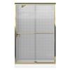 Kohler Fluence Frameless Bypass Shower Door in Bright Brass