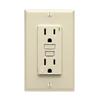 Leviton Smartlock GFCI Receptacle - 15 Amp Light, Ivory