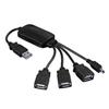 iCAN H-048A 4 Ports USB 2.0 Hub Black Includes 1x Mini-B Plug