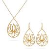 Satya Teardrop Lotus Pendant or Earrings