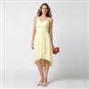 Jolie(TM/MC) Pleated Cross-over Style Chiffron Bridesmaid Dress