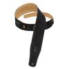 Levy's 2.5" Suede Guitar Strap (MS26-BLK) - Black