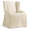 Sure Fit(TM/MC) 'Donovan' 1-piece Cotton Duck Wing Chair Slipcover