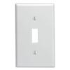 Leviton Toggle Single Gang Wallplate , White