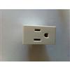 Euro Loft Modular Electrical Switch Plate Kit- Standard Receptacle - White