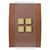 HONEYWELL Décor Wireless Chime & Push-Wood w/Brass Accents