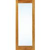 Milette 28 x 80 Modern 1 Lite door Architecturally cast Suzanne glass in Clear Pine