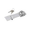 4-1/2" Chrome Hinge Hasp, with Lock