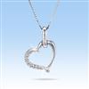 Diamond Heart Necklace (0.07 ctw) 14kt White Gold