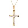 Kids Two-tone Swirl Cross Pendant