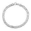 Fancy Oval Link Bracelet with Polished Satin Bar