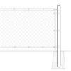 Peak Products Chain Link Fence Main Post - 6 Feet 6 Inches - Black