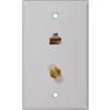 RCA Rj45 & Coaxial Jack Wall Plate