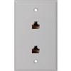 RCA Dual Jack Rj45 Wall Plate