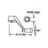 PRIME-LINE PRODUCTS 3/8" Bronze Crank Window Handle