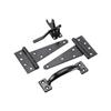 4 Piece Black Gate Hardware Kit, with Pull