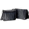 Bugatti Vaquetta Leather Messenger Bag (1017-BL) - Black