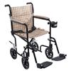 Drive Medical™ Drive Deluxe Flyweight Transport Chair, 19'' Black/Tan Plaid