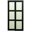 Truporte Doors 2290 Series 60 in. x 80 in. 3 Lite Frosted Glass Espresso Sliding Door