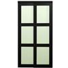 Truporte Doors 2290 Series 48 in. x 80 in. 3 Lite Frosted Glass Espresso Sliding Door
