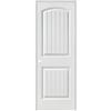 Masonite Primed 2-Panel Plank Smooth Prehung Interior Door With Rabbeted Jamb 24 Inch x 80 Inc...