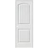 Masonite Primed 2-Panel Plank Smooth Prehung Interior Door With Rabbeted Jamb 28 Inch x 80 Inc...