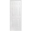 Safe 'n Sound Primed 6-Panel Textured Safe N Sound Solid Core Prehung Door 30 Inch x 80 Inch Lef...