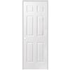 Safe 'n Sound Primed 6-Panel Textured Safe N Sound Solid Core Prehung Door 30 Inch x 80 Inch Righ...