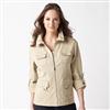 Liz Claiborne® Military-Style Zip Front Jacket