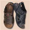 Retreat®/MD Men's Leather Opened-Toe Fisherman Style Sandals