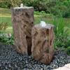 Double Rock Bubbler Garden Water Feature