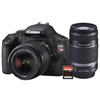 Canon EOS Rebel T3i DSLR With 18-55mm & 55-250mm IS Lens, & SanDisk Extreme 8GB Class 10 SDHC