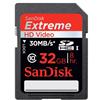 SanDisk Extreme HD Video 32GB Class 10 SDHC Flash Card (SDSDRX3-032G-A21)