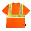 WORK KING Medium Fluorescent Orange Short Sleeve Safety T-Shirt, with Pocket