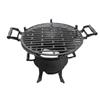 Round Cast Iron Tabletop Charcoal Barbecue