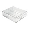 INTERDESIGN 14.2" x 12" x 4" Clear Deep Divided Fridge Bin