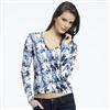 ATTITUDE® JAY MANUEL Knit Printed Crop Sweater