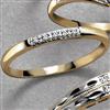 SILVER GLACIER™ Diamond Wedding Band Set In Gold-Plated Sterling Silver