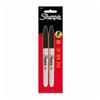 SHARPIE 2 Pack Permanent Fine Black Markers