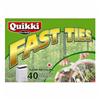 QUIKKI 40 Pack 22" x 24" Clear Fast Ties Garbage Bags
