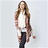 Kensie® Printed Draped-front Cardigan