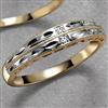 SILVER GLACIER™ Diamond Wedding Band Set In Gold-Plated Sterling Silver