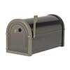 Architectural Mailboxes Black Bellevue Post Mount Mailbox with Bronze Accents