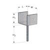 STRONG-TIE 4" x 4" 13 Gauge Galvanized Carport Saddle Bracket