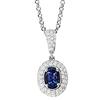 Tanzanite and Diamond Necklace 14-kt White Gold