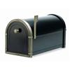 Architectural Mailboxes Black Coronado Post Mount Mailbox with Antique Bronze Accents