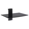 BRATECK 280mm x 380mm Tempered Glass Multimedia Shelf, with Aluminum Bracket