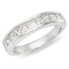 Diamore 10K White Gold Anniversary Ring with Diamonds